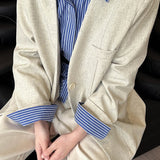 Blazer casual con cuello en V