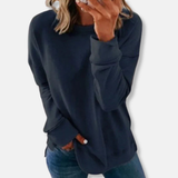 Sudadera de mujer – Corte holgado – Algodón suave – Cuello redondo cómodo – Mangas largas
