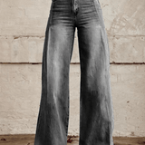 Pantalón ancho clásico de mujer: elegante y cómodo.