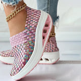 Zapatos de mujer - Slip-On Tejido Elástico - Suela Confortable con Cámara de Aire