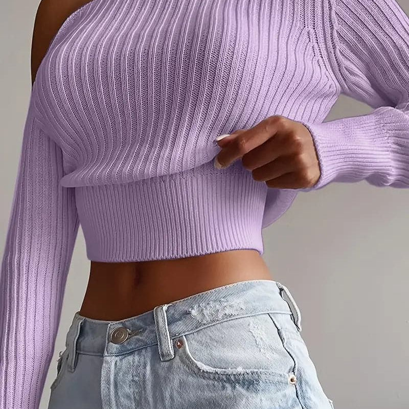 Zena - Top de alta calidad con diseño de hombros descubiertos