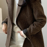 Blazer liso en mezcla de lana
