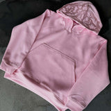 Sudadera con capucha vintage de patchwork descolorido