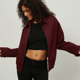 Chaqueta casual con cuello con cremallera