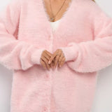Chaleco de peluche con cuello en V