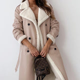 Abrigo polar reversible con cuello alto