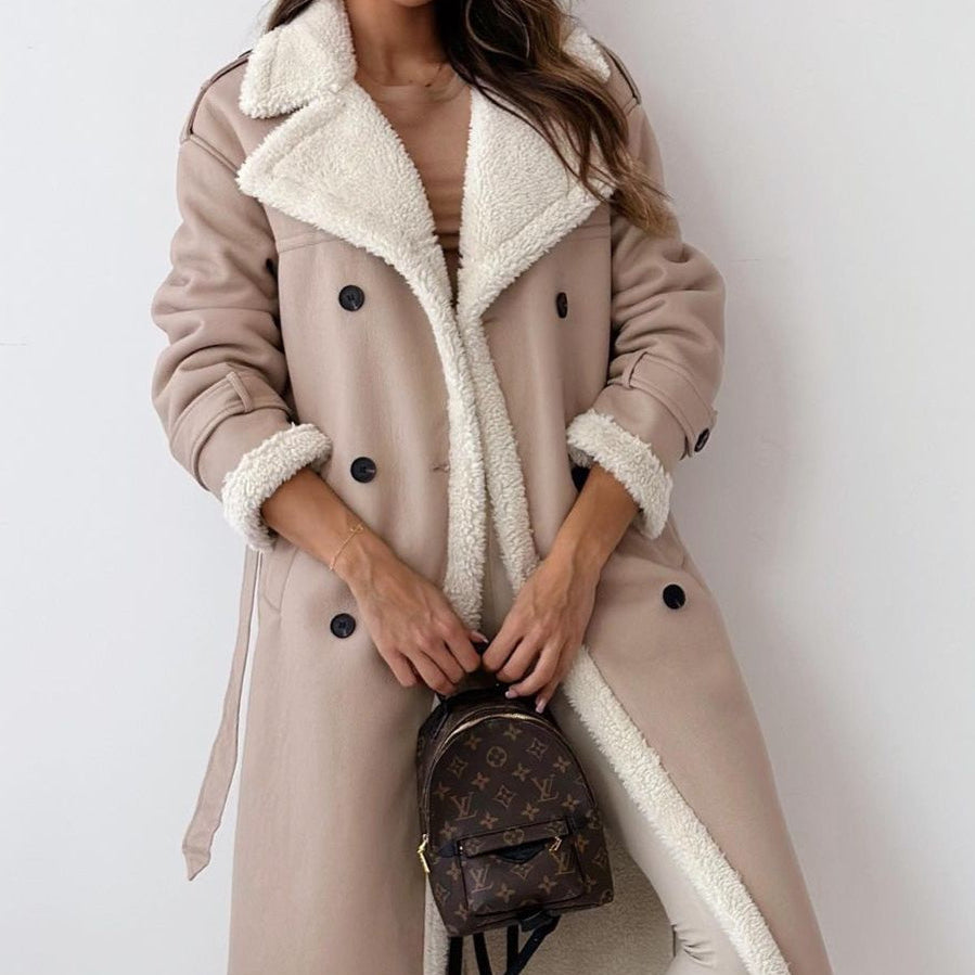 Abrigo polar reversible con cuello alto