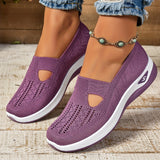 Zapatillas sin cordones para mujer – Malla transpirable – Corte bajo – Suela acolchada