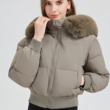 Chaqueta acolchada ajustada con cintura corta