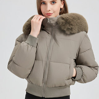 Chaqueta acolchada ajustada con cintura corta