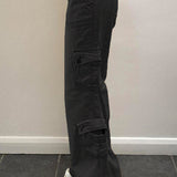 Pantalones cargo de tiro bajo estilo streetwear vintage