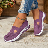 Zapatillas sin cordones para mujer – Malla transpirable – Corte bajo – Suela acolchada