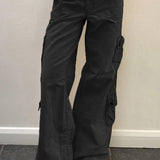 Pantalones cargo de tiro bajo estilo streetwear vintage