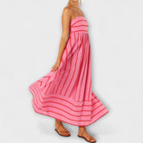 Rosa - Vestido Casual a Rayas