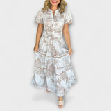 Eliza - Vestido maxi con estampado clásico