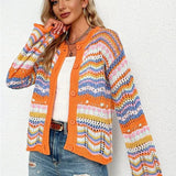 Jenny - Cárdigan de primavera acogedor y multicolor
