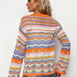 Jenny - Cárdigan de primavera acogedor y multicolor