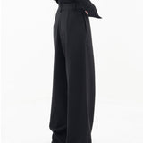 Pantalones anchos para mujer - Cintura alta - Corte holgado - Diseño asimétrico elegante
