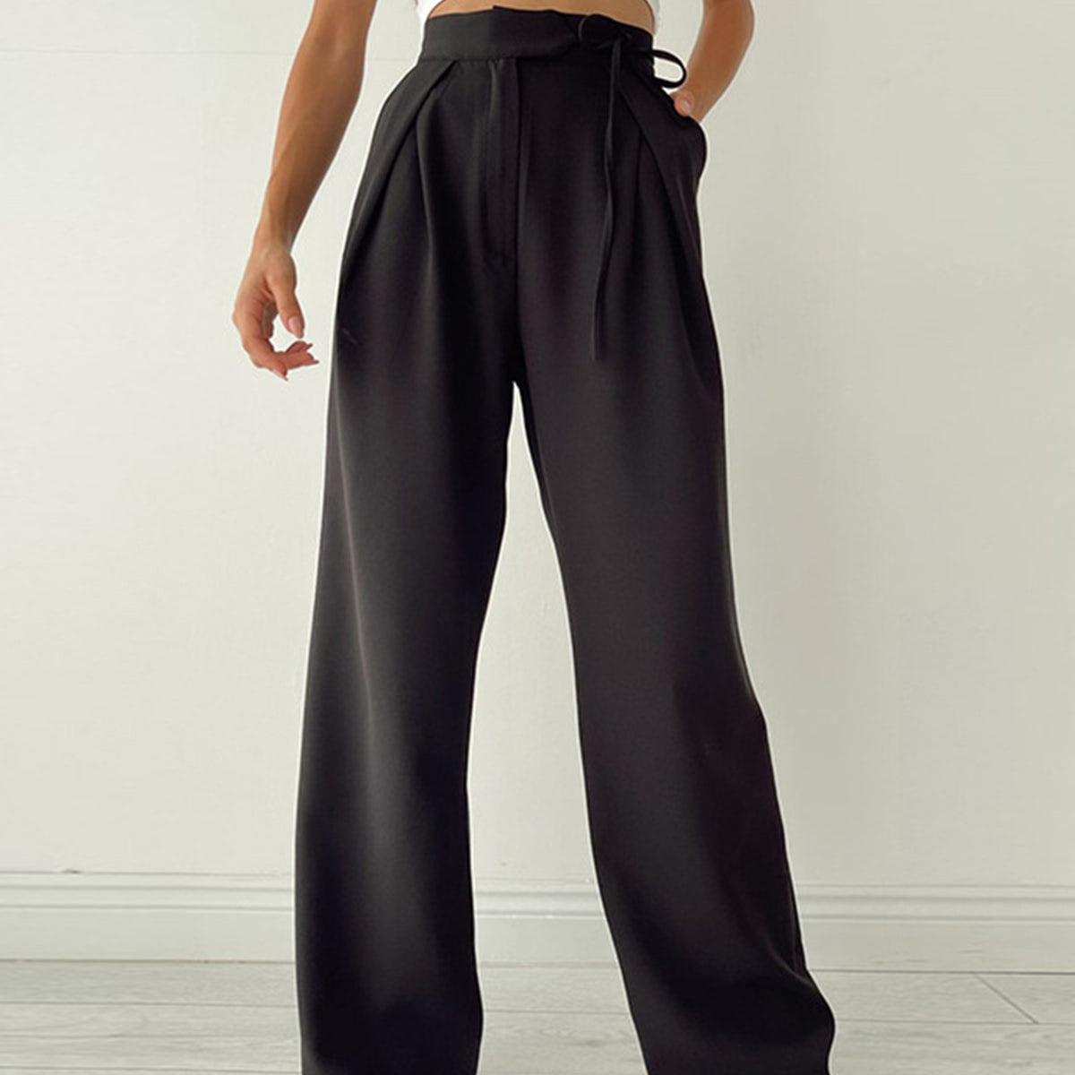 Pantalones Palazzo para Mujer - Cintura Alta - Pierna Ancha - Corte Elegante y Fluido