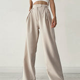 Pantalones Palazzo para Mujer - Cintura Alta - Pierna Ancha - Corte Elegante y Fluido