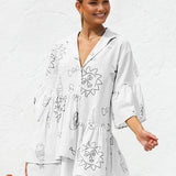 Vestido informal de verano con estampado para mujer: tejido ligero y transpirable.