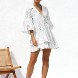 Vestido informal de verano con estampado para mujer: tejido ligero y transpirable.