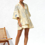 Vestido informal de verano con estampado para mujer: tejido ligero y transpirable.