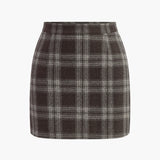 Minifalda de tweed a cuadros