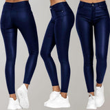 Pantalones de cuero elegantes y cómodos para mujer.