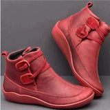 Botas de mujer - Piel texturizada - Cierre ajustable - Suela antideslizante informal