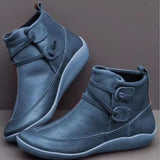 Botas de mujer - Piel texturizada - Cierre ajustable - Suela antideslizante informal
