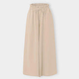 Pantalones anchos para mujer - Cintura alta - Tejido fluido - Estilo elegante y cómodo