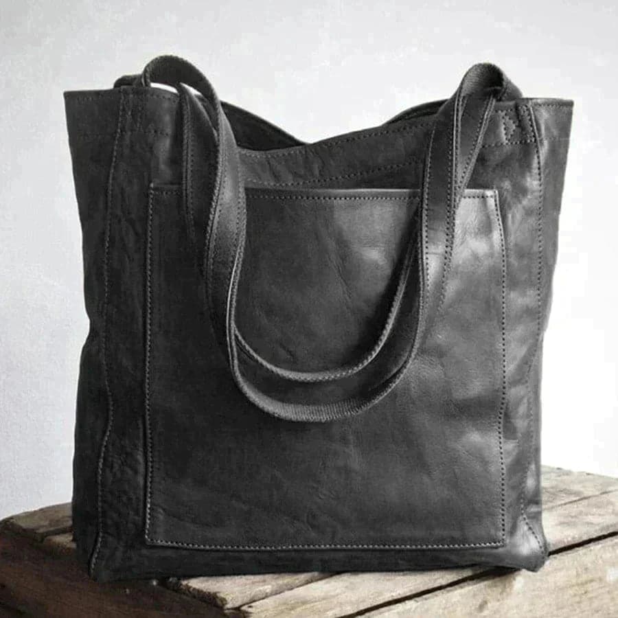 Bolso tote Juliette de piel estructurada | Bolso tote de lona para el hombro