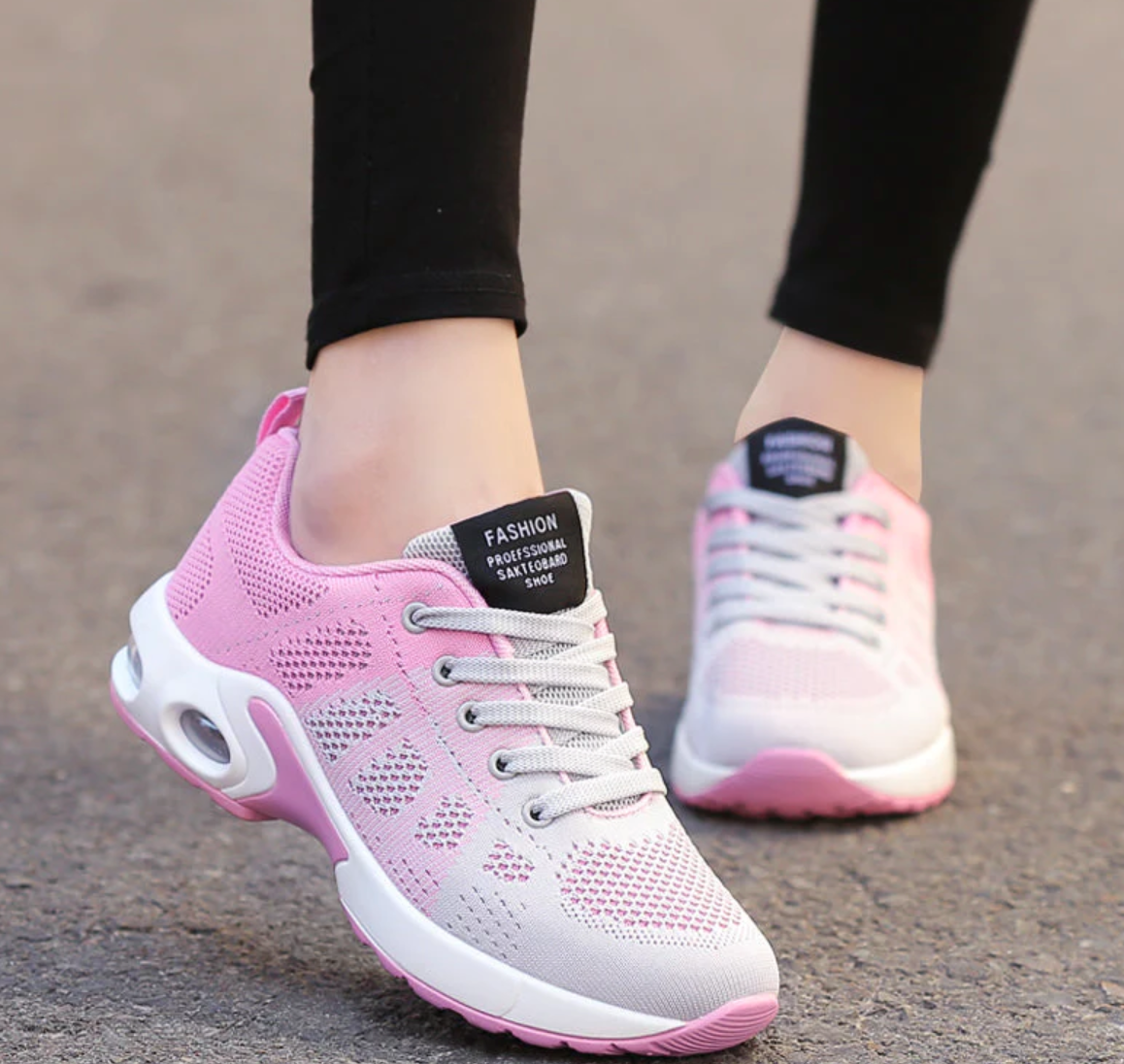 Zapatillas deportivas para mujer - Transpirables y ligeras - Comodidad y amortiguación - Cordones ajustables
