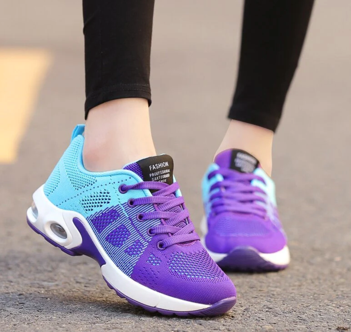Zapatillas deportivas para mujer - Transpirables y ligeras - Comodidad y amortiguación - Cordones ajustables