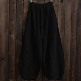 Pantalones anchos de mujer – Tejido transpirable – Cintura elástica – Ajuste cómodo y fluido