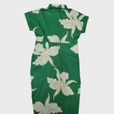 Vestido camisero para mujer - Estampado floral - Mangas cortas - Cinturón - Abotonado