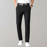 Pantalones chinos para hombre – Corte ajustado – Algodón suave – Tiro bajo – Estilo business casual