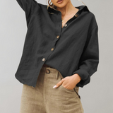 Blusa de mujer – Corte relajado – Tejido transpirable – Mangas largas – Estilo casual