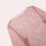 Vestido mini para mujer - Mangas largas con plumas - Estampado transparente - Traje de noche