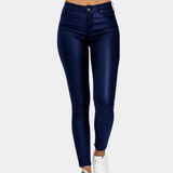 Vaqueros ajustados de cintura alta para mujer - Corte ajustado - Comodidad elástica - Estilo elegante