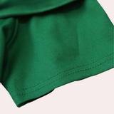 Blusa de mujer - Escote cuadrado - Lazo grande - Mangas cortas - Corte entallado elegante