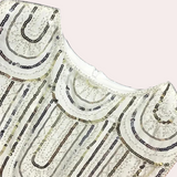 Vestido sin mangas para mujer - Lentejuelas brillantes - Corte elegante - Cuello alto - Corto