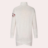 Vestido de suéter para mujer - Minivestido holgado - Cuello alto - Mangas largas - Estampado de leopardo