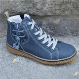 Zapatillas altas para mujer - Forro cálido - Suela de goma antideslizante - Estilo casual