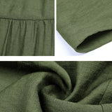 Vestido sin mangas para mujer - Corte acampanado - Volantes de moda - Cuello en V fluido