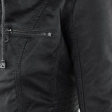 Chaqueta de cuero PU elegante, versátil y de alta calidad para mujer.