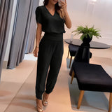 Blusa de mujer – Corte holgado – Tejido lujoso – Cuello en V – Mangas abullonadas