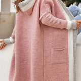 Elegante cárdigan de terciopelo de felpa de doble cara para mujer.