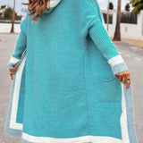 Elegante cárdigan de terciopelo de felpa de doble cara para mujer.